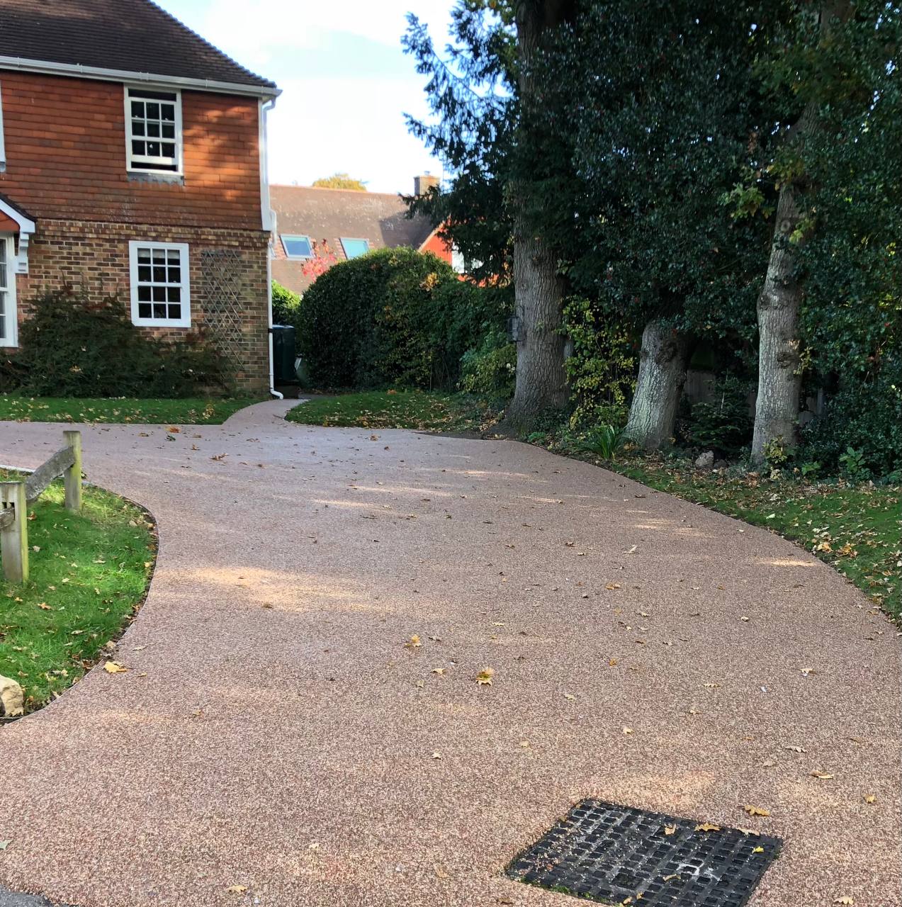 This is a photo of a Resin bound driveway carried out in a district of York. All works done by Resin Driveways York
