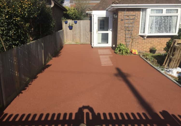 This is a photo of a new Resin bound installed in a patio carried out in a district of York. All works done by Resin Driveways York