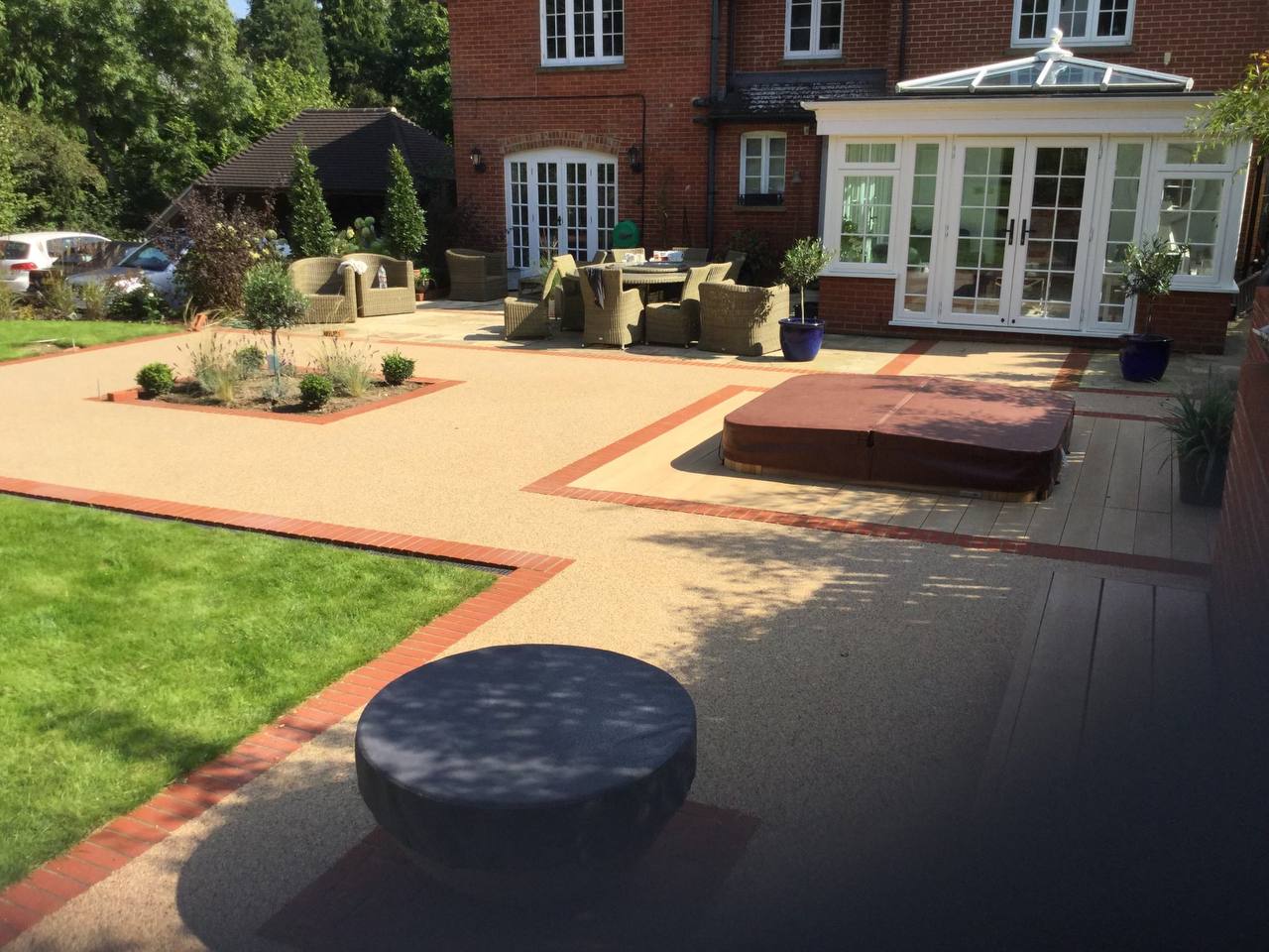 This is a photo of a Resin bound patio carried out in York. All works done by Resin Driveways York
